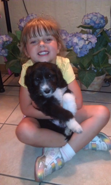 Andy in NC held by the Haggerty's granddaughter